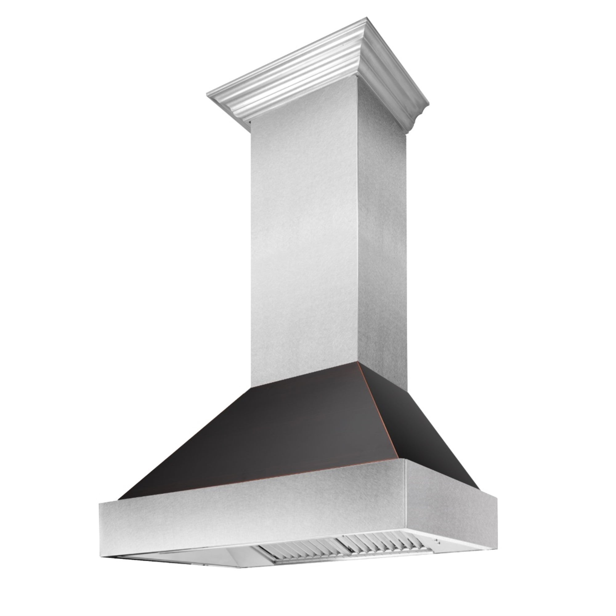 30" DuraSnow Stainless Steel Range Hood with Oil Rubbed Bronze Shell (8654ORB-30)