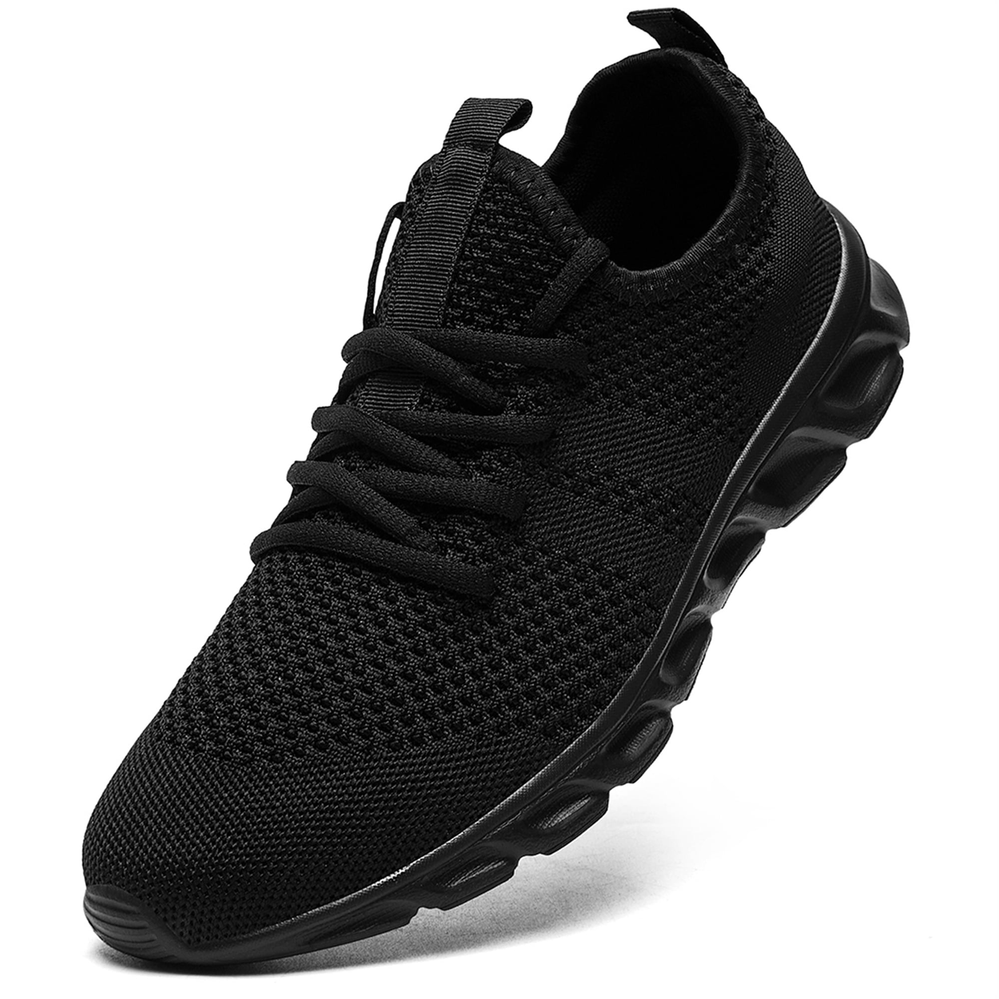 Damyuan Sneakers For Men Casual Running Walking Shoes Athletic Sport Lightweight Breathable Mesh Shoes Black 11.5