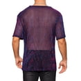 thumbnail image 3 of INSPIRE CHIC Glitter Mesh Sheer T Shirt for Men's See Through Short Sleeve Party Clubwear Shiny T-Shirt, 3 of 5