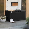 thumbnail image 6 of Devoko Outdoor Weatherproof 105 Gallon Resin Deck Box, Black, 6 of 7