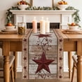 thumbnail image 2 of Table Runner 90 Inches Long for Kitchen Dining, Red Texas Star Vintage Dresser Scarf Farmhouse, Dining Table Decorations for Wedding/Parties, Farmhouse Berry Brown Wooden 13 x 90 In, 2 of 8