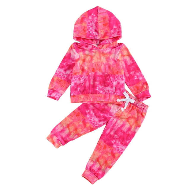 Kmbangi Ensemble 2 Pcs pour Filles, Hauts à Capuche et Pantalons, Vêtements d'Automne