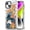Cats Party, variant on for iPhone 13 / iPhone 14 Case Cute - Military-Grade 20 ft Drop Protection Shockproof Phone Case - Funny Skeleton Design (6.1") Glitter Clear