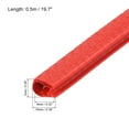 thumbnail image 2 of Uxcell 0.5mx7mmx10mm Rubber Edge Trim Deck Edge Protector U Channel Guard Corner Seal Strip Red, 2 of 5