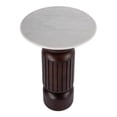 thumbnail image 3 of Pemberly Row Set of 2 Marble and Wood Side Tables in White/Light Beige, 3 of 6
