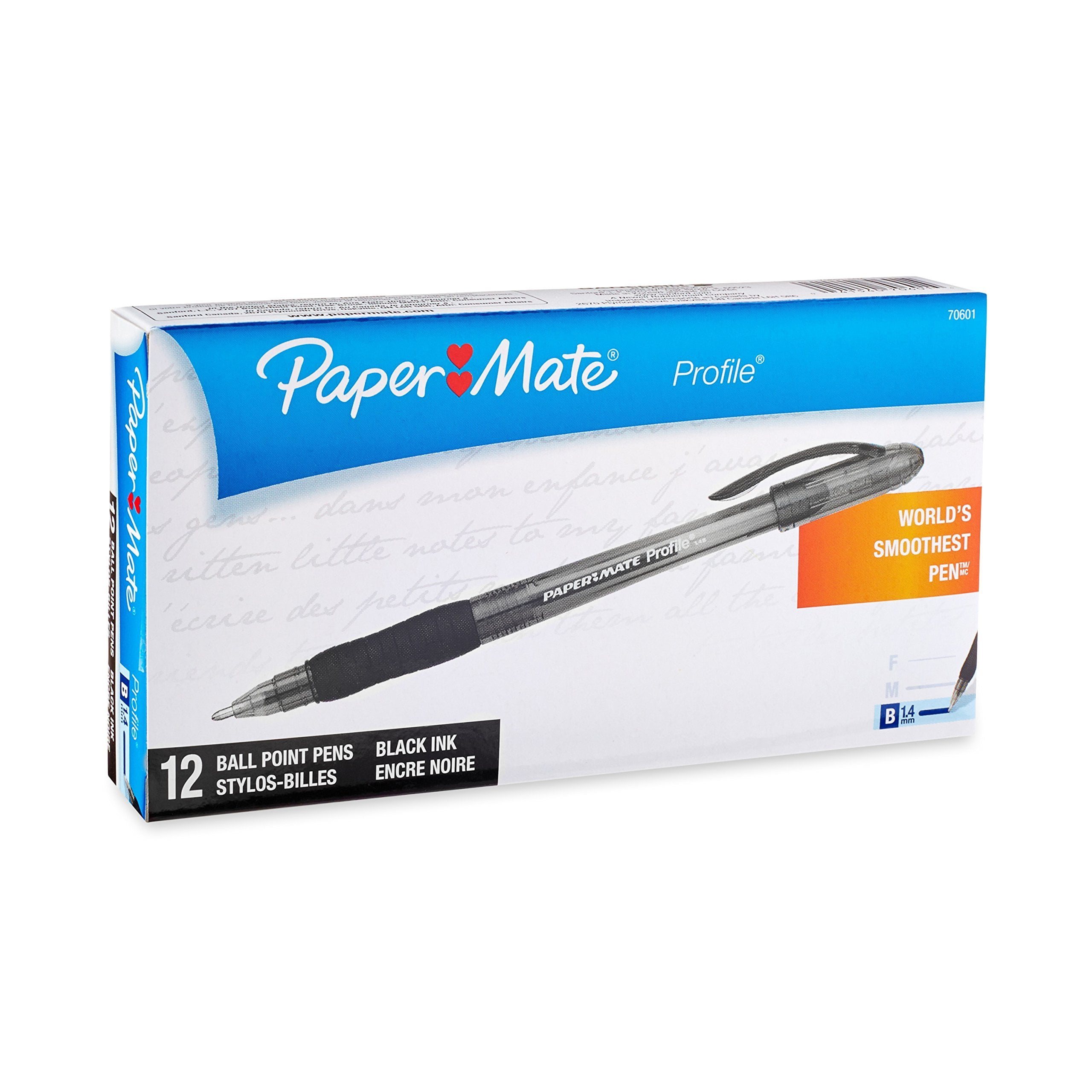 Paper Mate Profile Ballpoint Pens, Bold (1.4mm), Black, 12 Count Standard Packaging