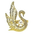 thumbnail image 2 of Fennco Styles Exquisite Swan Pearl Metal Napkin Rings, Set of 4, 2 of 8
