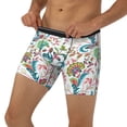 thumbnail image 3 of Xecao Fairy Flower Print Boxer Briefs for Men's Stretch Moisture-Wicking Underwear, Mid-Rise Classics breathable fabric, 3 of 7