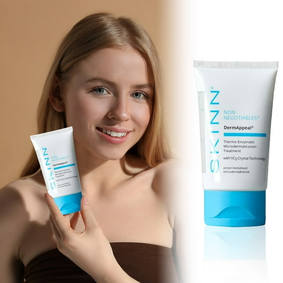 SKINN DermAppeal® Microdermabrasion Treatment for Smoother, Brighter, and Clearer Skin,Exfoliating Facial Scrub Removes Dead Skin and Smooths Wrinkles and Fine Lines for Flawless, Glowing Skin