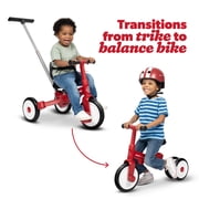 Radio Flyer Milestone Trike to Bike, Grows with Your Child, Tricycle that Switches to Balance Bike, Ages 1.5 - 5 Years, Red