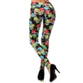 thumbnail image 3 of Lady's Printed Leggings - Rosaceae Rose Buds Printed Legging, 3 of 4