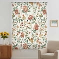 thumbnail image 3 of Botanical Flowers Sheer Curtains 108" Extra Long, Vintage Country Pastoral Floral Vines Light Filering Curtains, Privacy Drapes Simi Floor to Veiling Curtain for Living Room Bedroom Window Treatment, 3 of 9