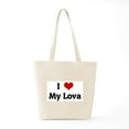 thumbnail image 6 of CafePress - I Love My Lova Tote Bag - Unisex Canvas Tote Bag, Beige, 1-Piece, 6 of 7