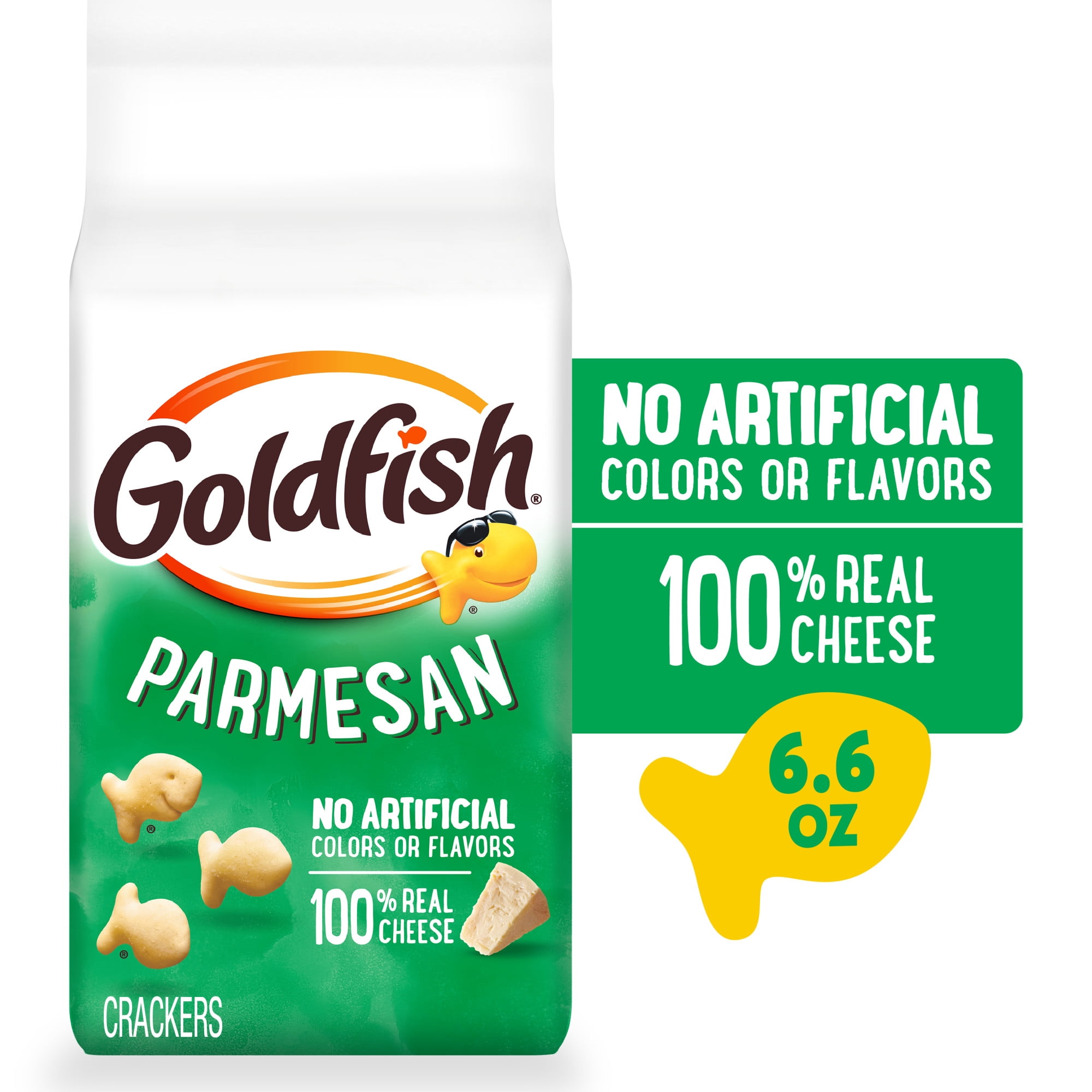 Goldfish Parmesan Cheese Crackers, 6.6 oz Bag