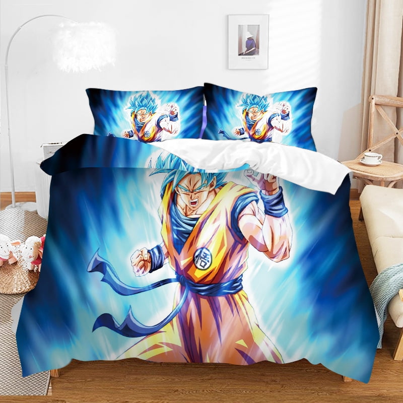 NEW Son Goku Dragonball Z Bedspread Sheet Bed Cover Coverlet Quilt Cover 