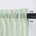 thumbnail image 5 of Sage Green Striped Valance Curtains for Kitchen/Living Room/Bathroom/Bedroom Window, Rod Pocket Small Topper Half Short Window Curtains Voile Sheer Scarf, Modern Simple Farmhouse Beige 54"x18", 5 of 8
