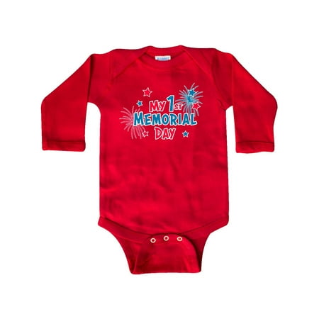 

Inktastic My 1st Memorial Day Gift Baby Boy or Baby Girl Long Sleeve Bodysuit