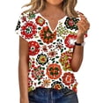 thumbnail image 3 of TaTaai Women's Easter Graphic Tee Short Sleeve Crew Neck Fitted Spring Summer Base Layer Top Daily Work Weekend Family Wear Gift, 3 of 7