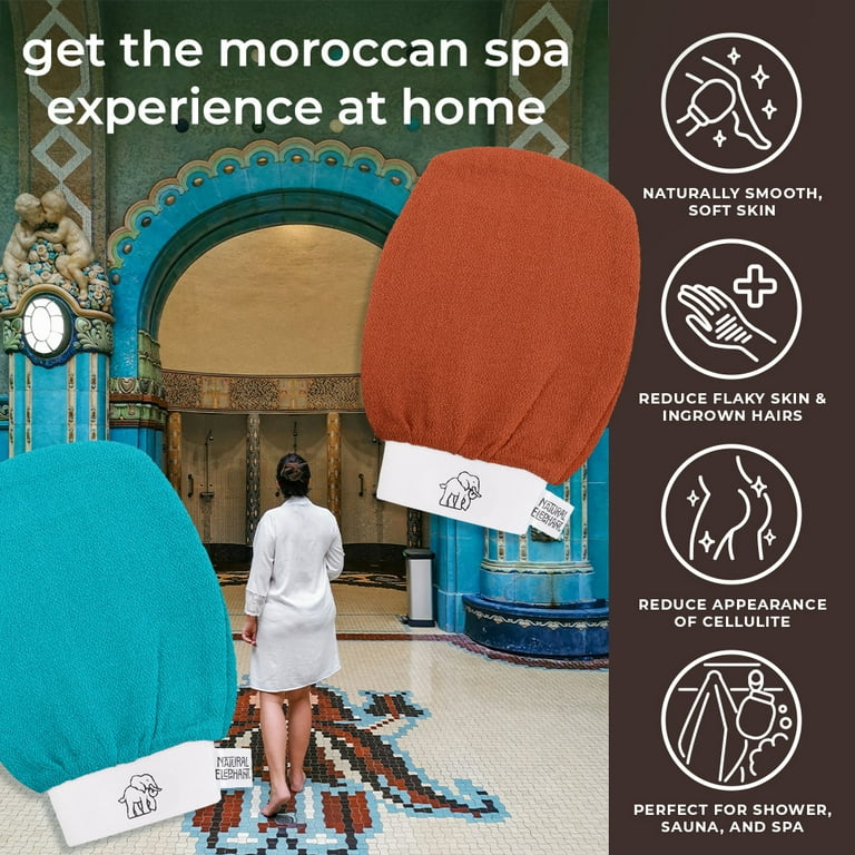 Natural Elephant Exfoliating Hammam Glove, Face and Body Scrub
