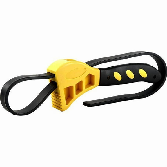CarpNettore Adjustable Rubber Strap Wrench Compact Oil Filtering Spanner for Bottles Car 8inch