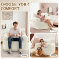 thumbnail image 7 of YSICK Small Bean Bag Chair for Adults and Kids,Memory Foam Bean Bag Sofa with Armrests & Pockets，Beanbag Lounge Lazy Floor Sofa for Living Room, Bedroom,Beige, 7 of 7