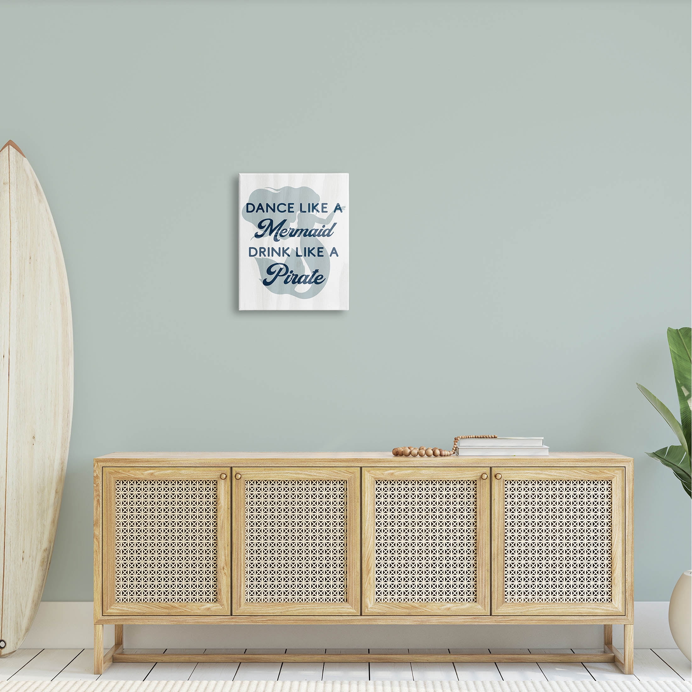 Stupell Industries Dance Like A Mermaid Phrase Graphic Art Gallery Wrapped Canvas Print Wall Art, Design by Lil' Rue