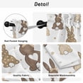 thumbnail image 5 of Brown Love Heart Bunny Tier Curtains, Polka Dot Rabbits Farmhouse Light Filtering Kitchen Curtains, 2Pcs Rod Pocket Half Window Treatments Panels for Sink Cafe Cabinet Camper 27.5x36 Inches, 5 of 9