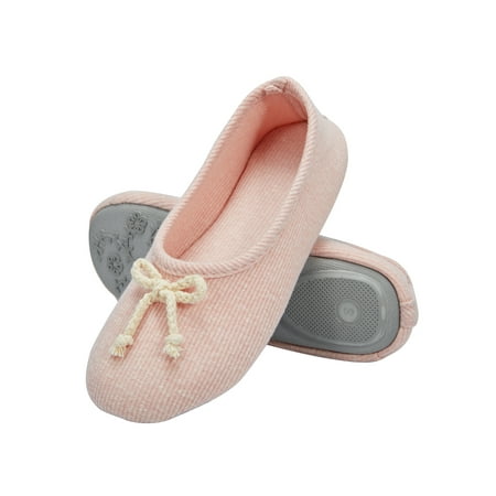 LELINTA Women's Ballerina Slipper with Bow House Slipper Moisture Wicking Comfort Sole Flat Shoes for Indoor/Outdoor Comfort