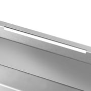 Miumaeov Silver Stainless Steel 47.24 Inch Rectangular Single Bowl Commercial Sink