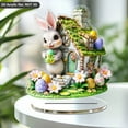 thumbnail image 4 of Clearance Items Easter Bunny and Egg 3D Acrylic Desktop Tabletop Decoration, Skeleton Ornament for Holiday, Perfect for Easter Spring Party, Home Decor & Tabletop Display, 4 of 9