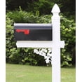 thumbnail image 2 of 4Ever Products Darlington Mailbox System, White Vinyl Post, Black Galvanized Steel Mailbox, 2 of 3