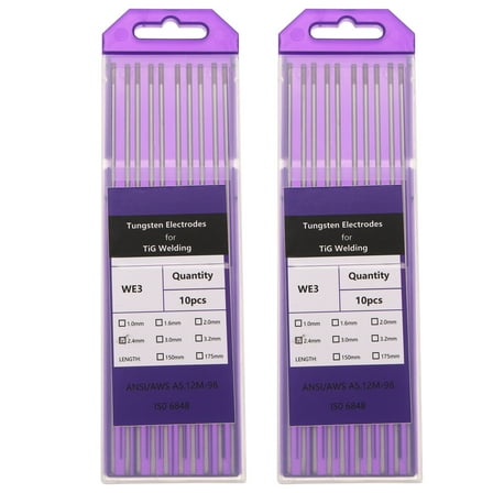 20pcs TIG Welding Tungsten Electrodes 3/32" x 7", Purple