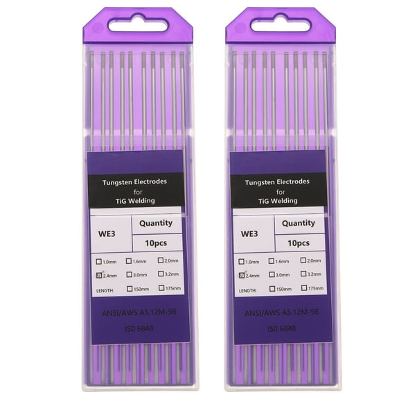 20pcs TIG Welding Tungsten Electrodes 3/32" x 7", Purple