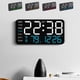 thumbnail image 1 of mfyjkho Reloj despertador digital con fecha, temperatura y hora, pantalla LED, ajuste de brillo, doble fuente de alimentación, diseño moderno para dormitorio, sala de estar u oficina, 1 unidad, 1 of 7