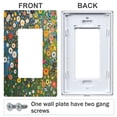 thumbnail image 3 of Yayeee Rocker Switch Wall Plate 1-Gang 4.6"x2.9" Home Decorative Outlet Cover, Green Floral Garden, 3 of 6