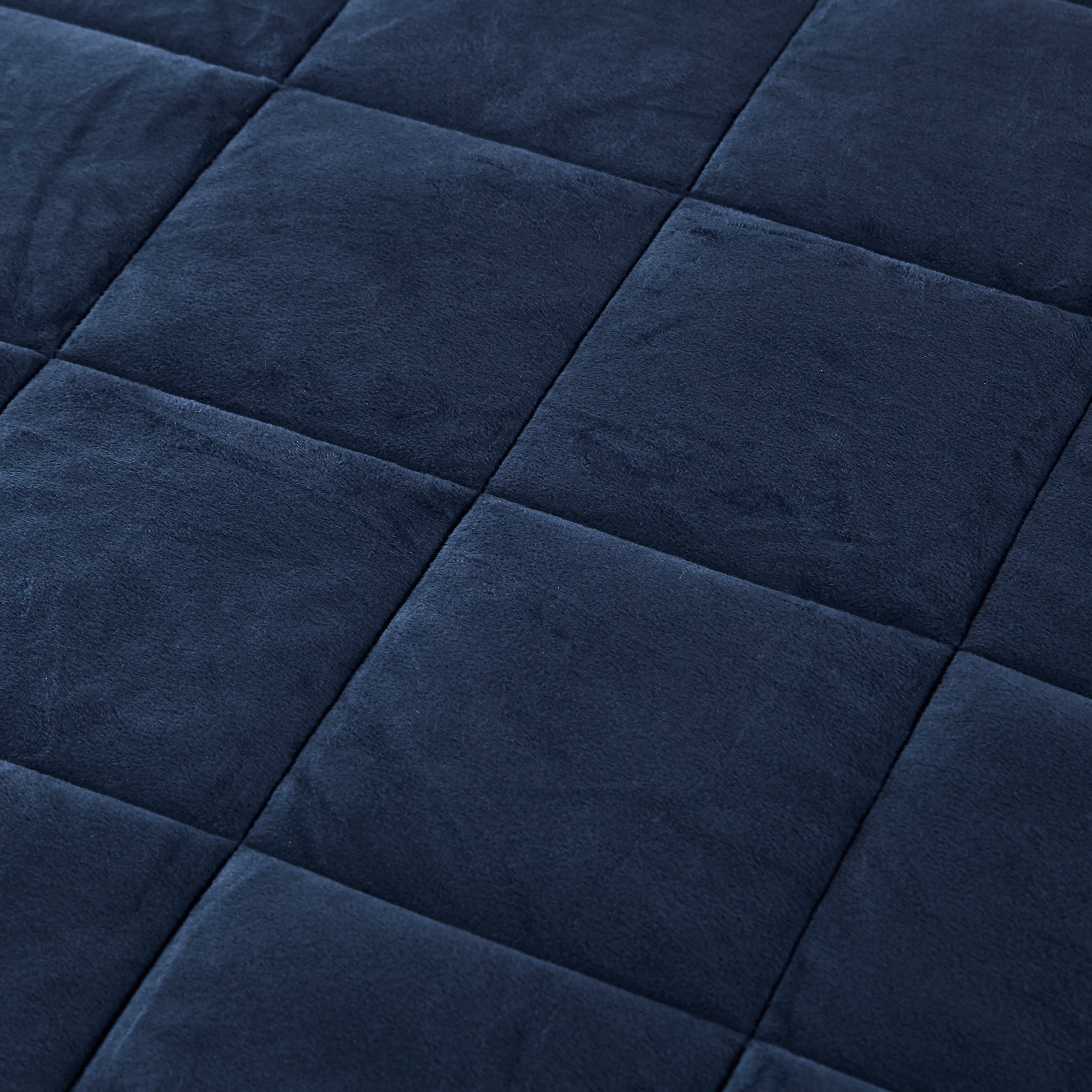 Weighted Blankets 12 lb Premium Ultra Plush Mink to Microfiber 48" x 72" Navy Color, Adult