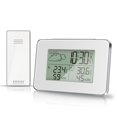 thumbnail image 2 of Yuarrent Estación meteorológica profesional hogar barómetro reloj multifuncional termómetro relojes habitación Detector dispositivos de Decoración del hogar Blanco, 2 of 5