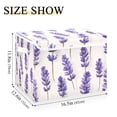 thumbnail image 5 of Yayeee Collapsible Cube Storage Bin with Lid Fabric Closet Decorative Basket with Handles, Lavender Pattern, 5 of 7