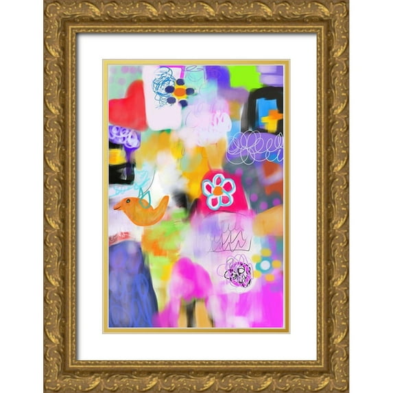 Auda, Christine 13x18 Gold Ornate Wood Framed with Double Matting Museum Art Print Titled - Fly By