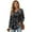 Black-Cartoon Cat, variant on DISNIMO Jellyfish Printed Sweatshirts for Women Long Sleeve Hoodies V Neck Pullover Tops Waffle Hooded Sweatshirt for Women, S