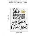 thumbnail image 3 of ONETECH She Remembered Who She Was And the Game Changed Wall Art &amp; Decor - Inspirational Positive Quotes Decor - Encouragement Gifts for Women, Teen Girls  16x20 in, 3 of 5