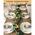 thumbnail image 4 of 13 Inch Round Placemats Set of 4, Spring Botanical Non Slip Heat Insulation PP Table Mats, Watercolor Leaves Deers Birds Country Washable Place Mats for Kitchen Dining Party Table Decor, 4 of 7