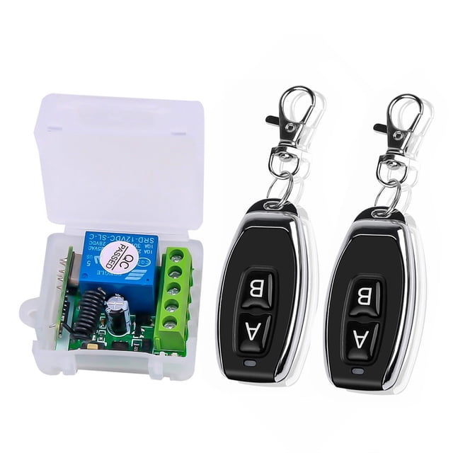 Yeacher Smart Home 433Mhz DC 1CH Wireless Remote Switch Relay Receiver Universal Remote Control Switch Module and RF Remote Controls 1527