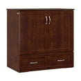thumbnail image 2 of AFI Hamilton Twin XL Solid Wood Murphy Bed Chest with Built-In Charger in Walnut, 2 of 8