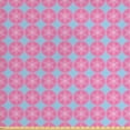 thumbnail image 1 of Floral Fabric by the Yard Upholstery, Pattern of Round Symmetric Motifs with Floral Details in Tones, Decorative Fabric for DIY and Home Accents, Pale Sky Blue and Pink by Ambesonne, 1 of 4