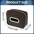 thumbnail image 4 of Unique Bargains Car Tissue Holder Car Tissue Box Organizer Nappa Leather 6.89"x5.12"x2.76" Brown 1 Pc, 4 of 6
