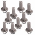 thumbnail image 1 of 10 Pcs M6 Vis à Bride Hexagonale en Acier Inoxydable SS304 avec Tête de Vis à Bride Intégrée pour Fixations de Construction Industrielle, 1 of 7