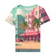 thumbnail image 5 of Tops de Ajuste Suelto para las Mujeres Sudadera de Manga Corta, Camiseta Casual Impresa para el Uso Diario de Primavera Y Otoño, 5 of 5