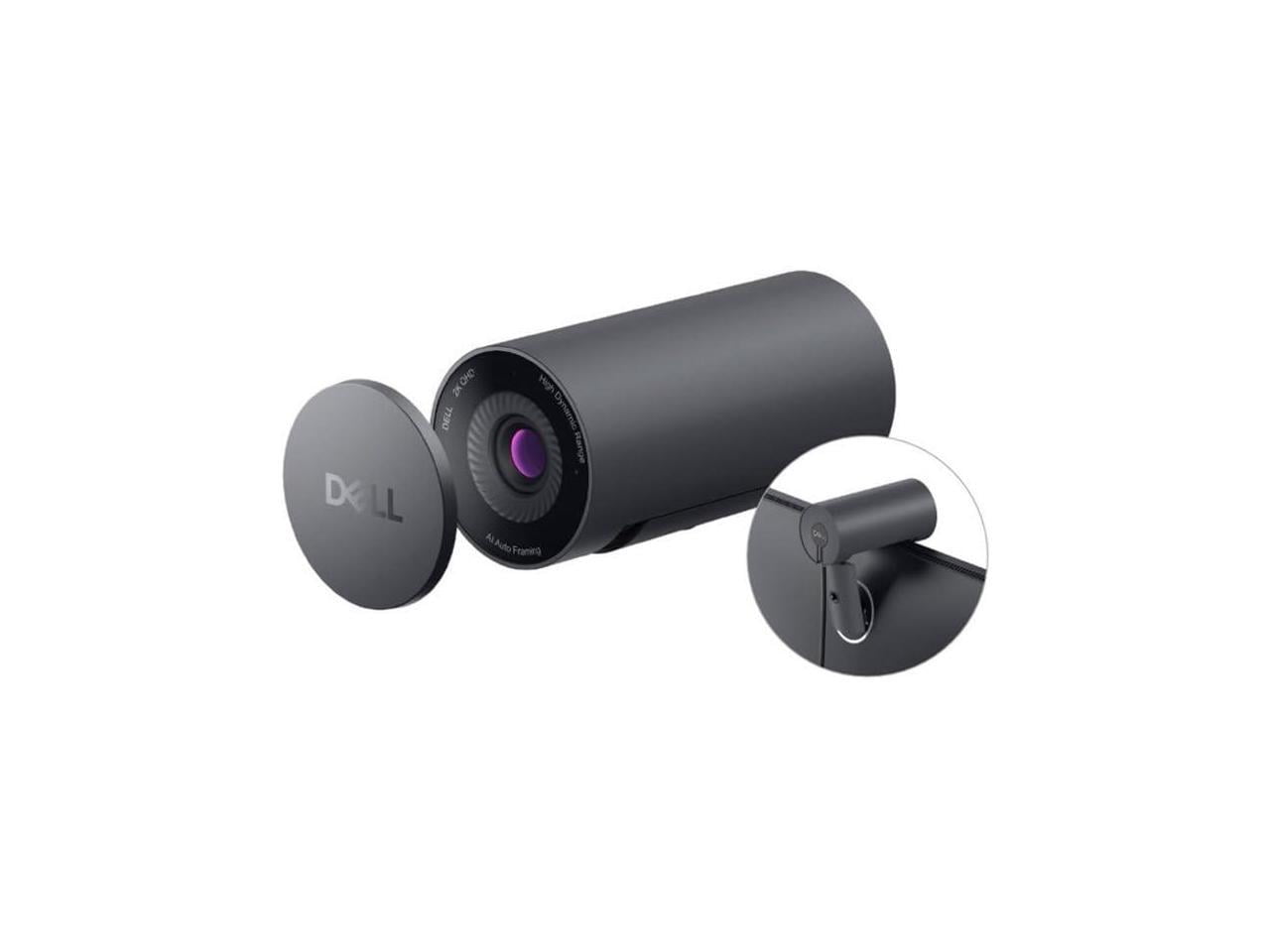 Dell WB5023 Webcam - 60 fps - USB 2.0 Type A - 2560 x 1440 Video - CMOS Sensor - Auto-focus - 4x Digital Zoom - Microphone - Display Screen, Computer, Monitor