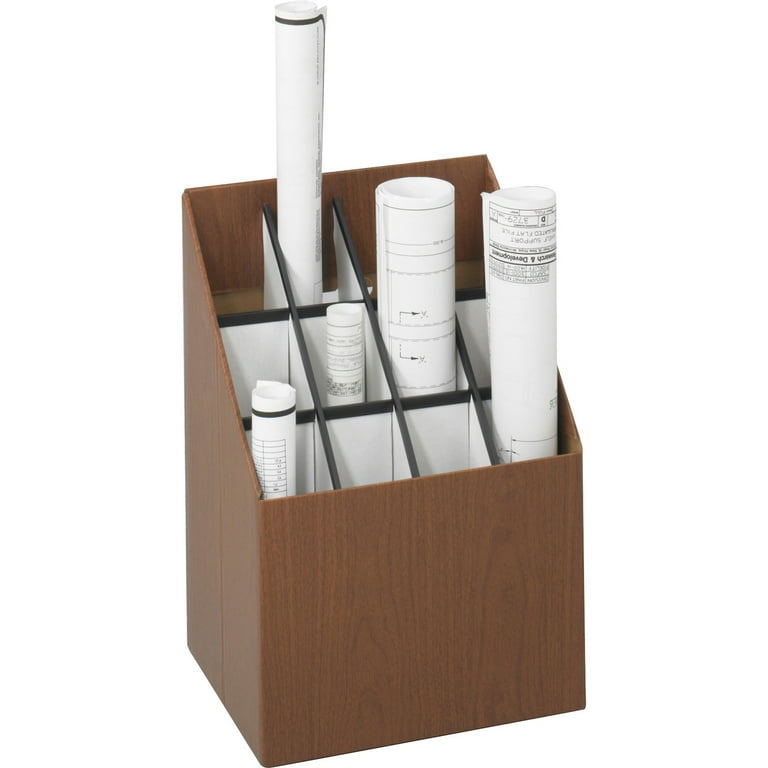 Corrugated Roll Files, 12 Compartments, 15w x 12d x 22h, Woodgrain Corrugated Roll Files, 12 Compartments, 15w x 12d x 22h, Woodgrain